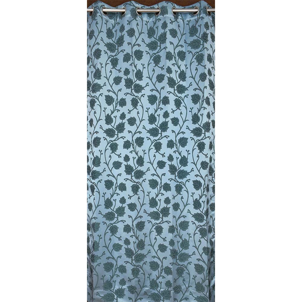 Curtain, (Presto) ICMML1759_LD2,  Blue Color Floral Long Door curtain Set of 2, 44 X 108 inches, Curtain-VT16057-44X108 inches