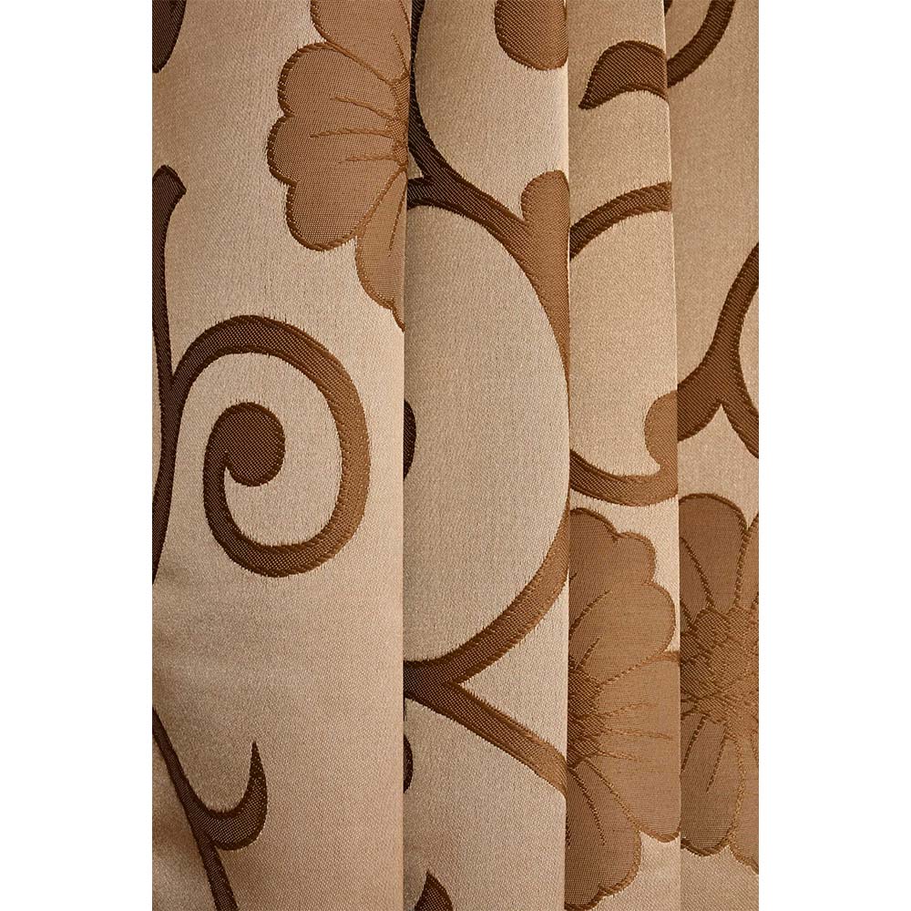 Curtain, (Presto) ICMML1763_LD2,  Mouse Color Floral Long Door curtain Set of 2, 44 X 108 inches, Curtain-VT16060-44X108 inches