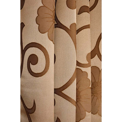 Curtain, (Presto) ICMML1763_D2, Mouse Color Floral Door curtain Set of 2, 44 X 84 inches, Curtain-VT16060-44X84 inches