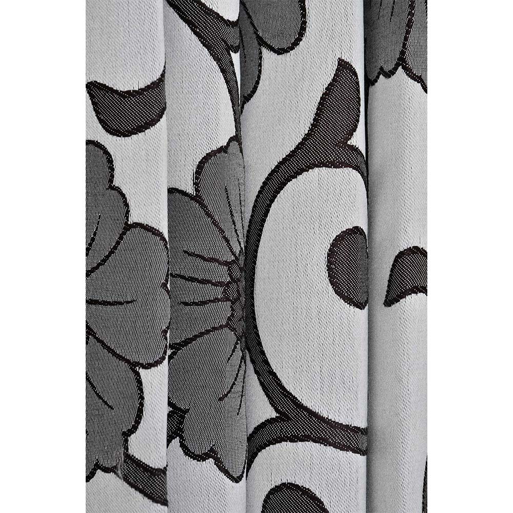 Curtain, (Presto) ICMML1765_LD2, Grey Color Floral Long Door curtain Set of 2, 44 X 108 inches, Curtain-VT16062-44X108 inches