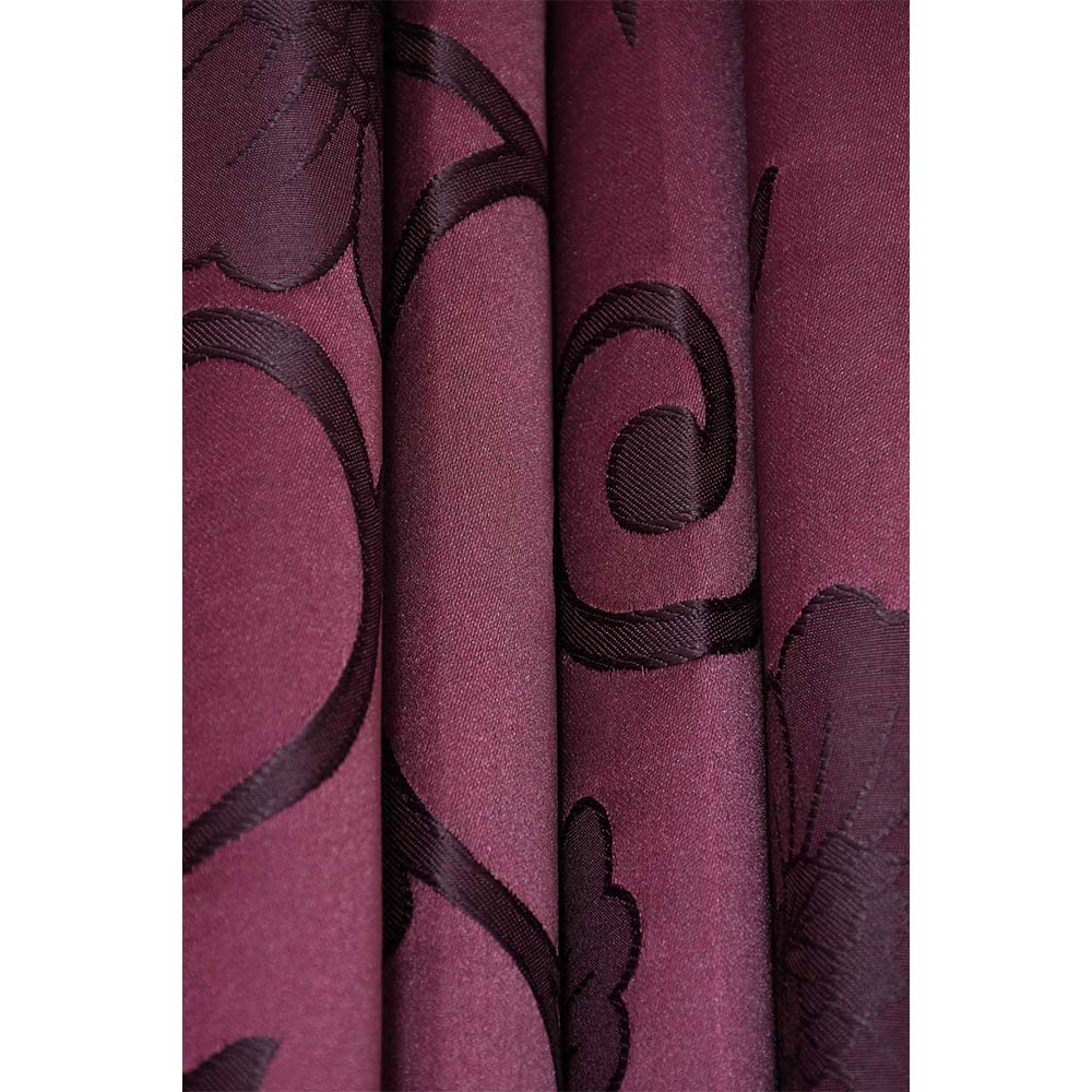 Curtain, (Presto) ICMML1767_LD2, Purple Color Floral Long Door curtain Set of 2, 44 X 108 inches, Curtain-VT16064-44X108 inches