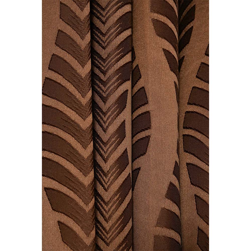 Curtain, (Presto) ICMML1772_LD2, Brown Color Abstract Long Door curtain Set of 2, Curtain-VT16067-44X108 inches