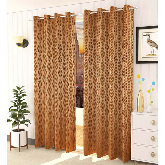 Curtain, (Presto) ICMML1773_LD2, Mouse Color Abstract Long Door curtain Set of 2, Curtain-VT16069-44X108 inches