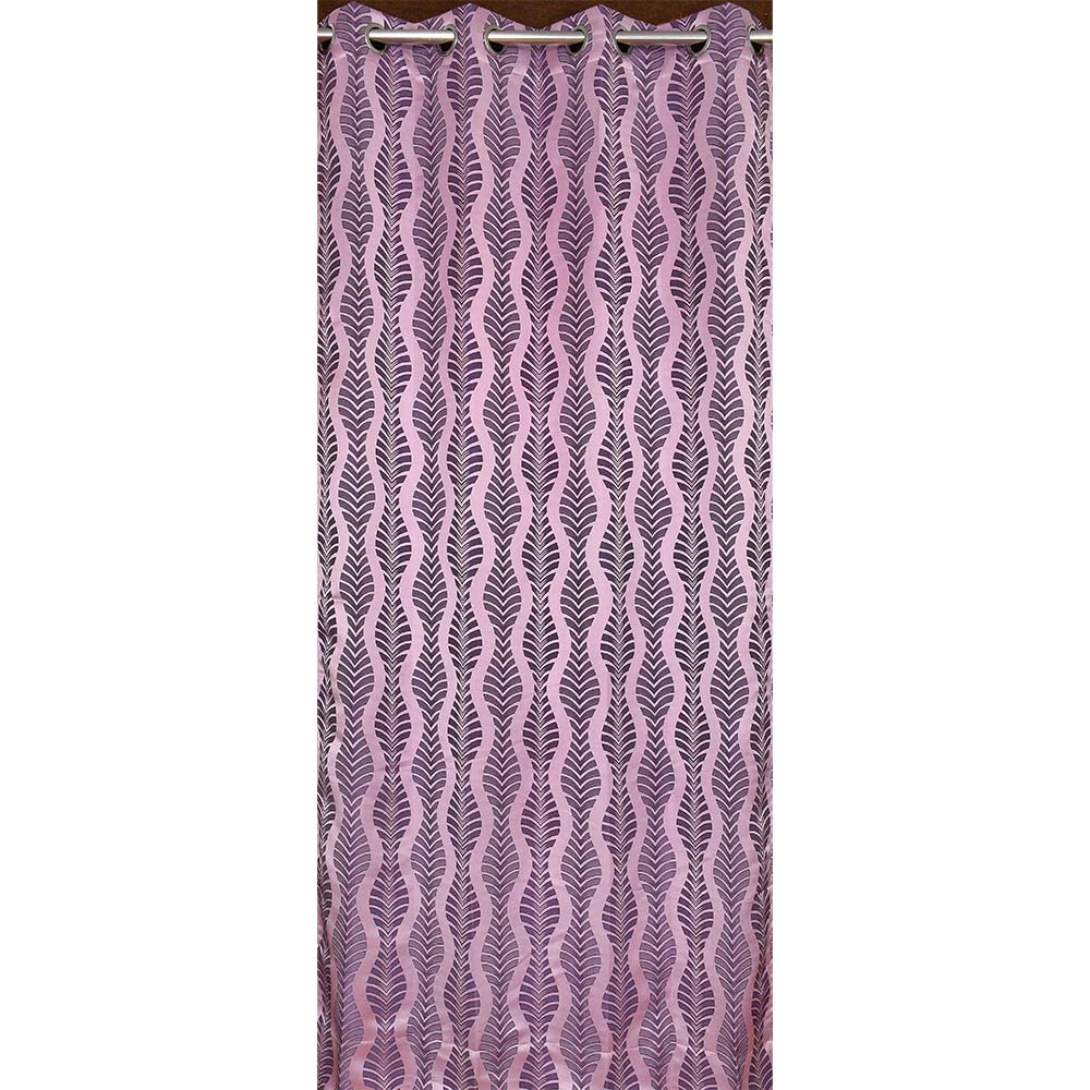 Curtain, (Presto) ICMML1774_W2, Pink Color Abstract Window curtain Set of 2, Curtain-VT16070-44X60 inches