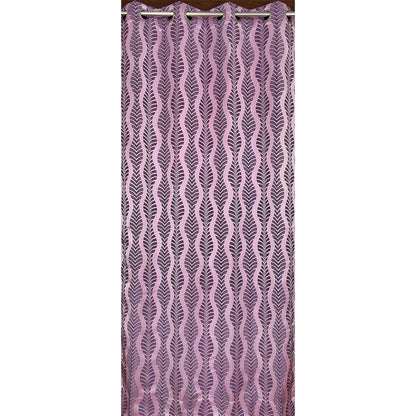 Curtain, (Presto) ICMML1774_W2, Pink Color Abstract Window curtain Set of 2, Curtain-VT16070-44X60 inches