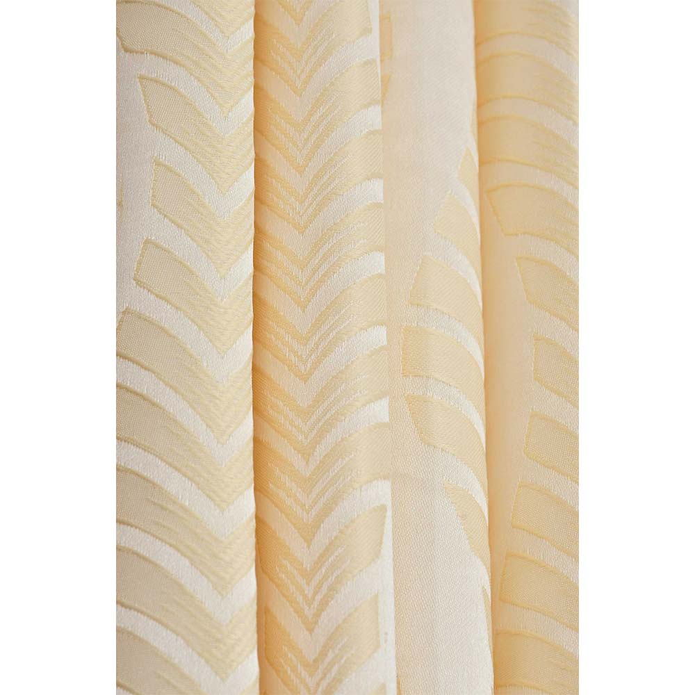 Curtain, (Presto) ICMML1776_LD2, Cream Color Abstract Long Door curtain Set of 2, Curtain-VT16072-44X108 inches