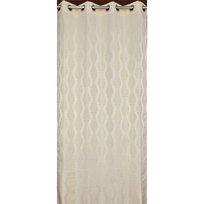 Curtain, (Presto) ICMML1776_LD2, Cream Color Abstract Long Door curtain Set of 2, Curtain-VT16072-44X108 inches