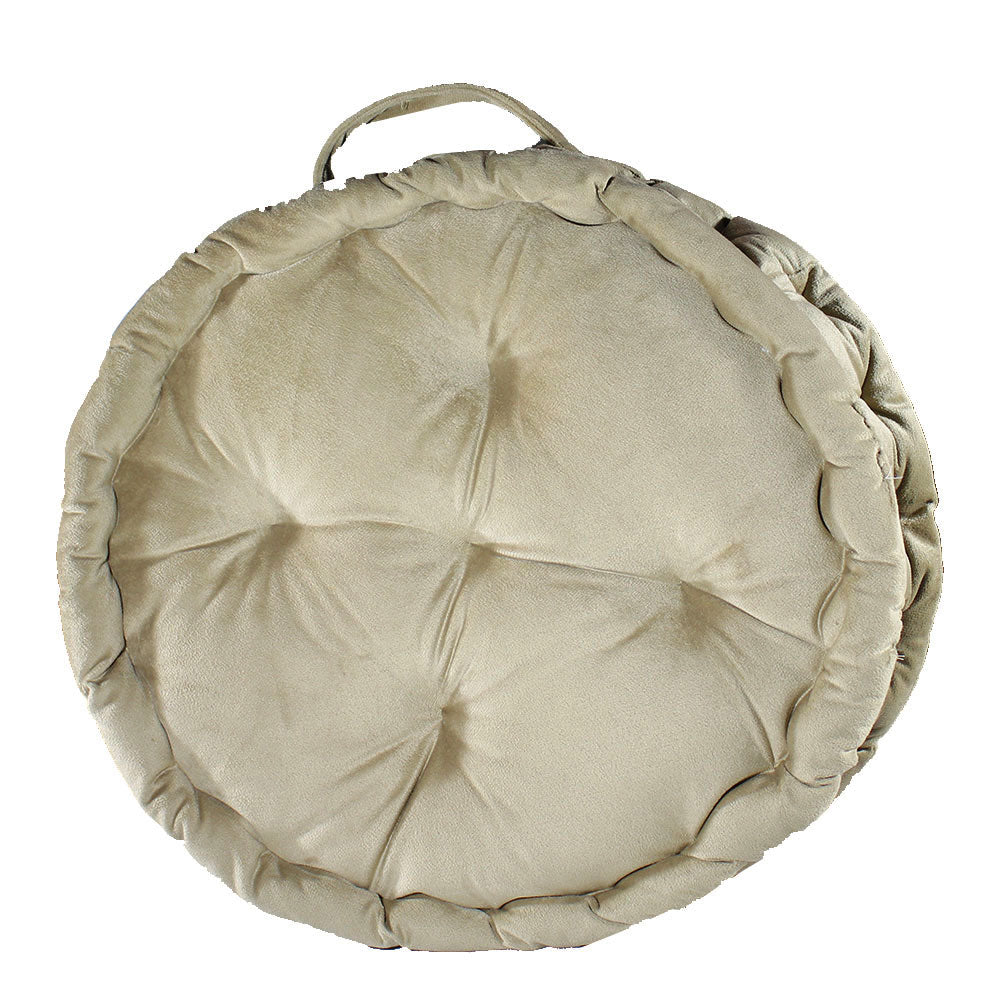 Cushion, Cream Color Cushion, Cushion in Round Shape, Chair Pad, Chair Cushion, Cushion - VT16076