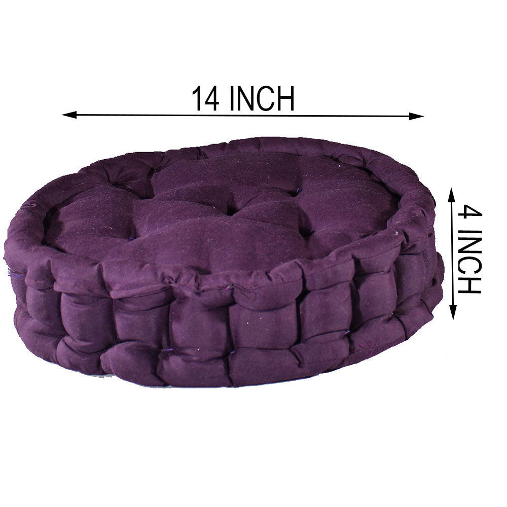 Cushion, Purple Color Cushion, Cushion in Round Shape, Chair Pad, Chair Cushion, Cushion - VT16077