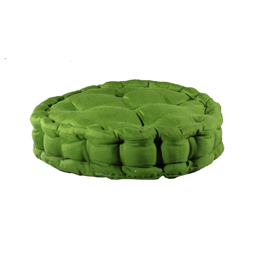 Cushion, Green Color Cushion, Cushion in Round Shape, Chair Pad, Chair Cushion, Cushion - VT16078