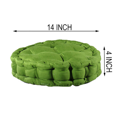 Cushion, Green Color Cushion, Cushion in Round Shape, Chair Pad, Chair Cushion, Cushion - VT16078