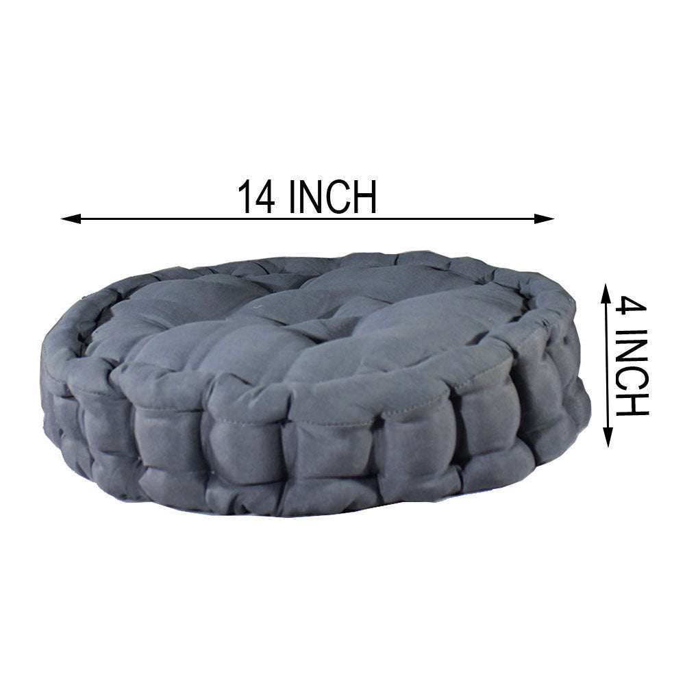 Cushion, Grey Color Cushion, Cushion in Round Shape, Chair Pad, Chair Cushion, Cushion - VT16079