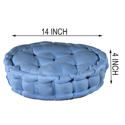 Cushion, Blue Color Cushion, Cushion in Round Shape, Chair Pad, Chair Cushion, Cushion - VT16080