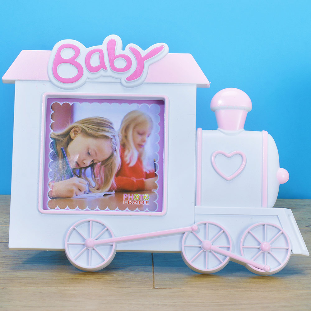 Photo Frame, AVA-HT-11b(A Vintage Affair), Baby Train Photo Frame - Pink, Photo Frame - VT16099