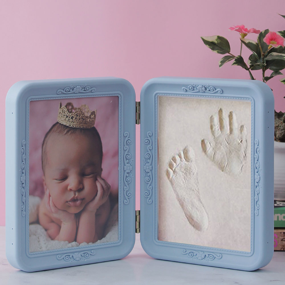 Photo Frame, AVA-XK3-10B(A Vintage Affair), Newborn Baby Photo & Mould Frame Gift Set - Blue, Photo Frame - VT16103