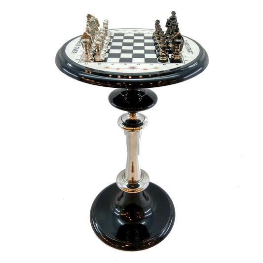 Chess Table, Chess Table with Black & Silver Color, Chess Table - VT2073