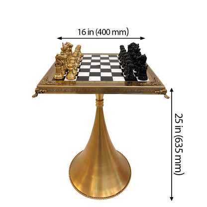 Chess Table, Chess Table with Gold Color, Chess Table - VT2074