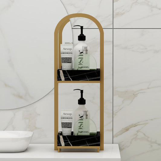 Toilet Accessory, Toilet Accessory in Metal, Toilet Accessory with Open Space, Toilet Accessory in Gold & Black Color, Toilet Accessory - VT2088