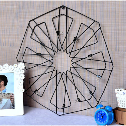 Wall Organizer, (Grista Metals) GM-SO-H-02,  Photo Holder, Wall Grid with Octagonal Shape, Photo Holder - VT2214