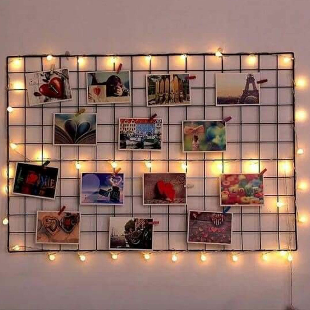 Wall Organizer, (Grista Metals) GM-SO-H-07, Square Photo Clipper, Wall Grid with Square Shape, Photo Clipper- VT2215