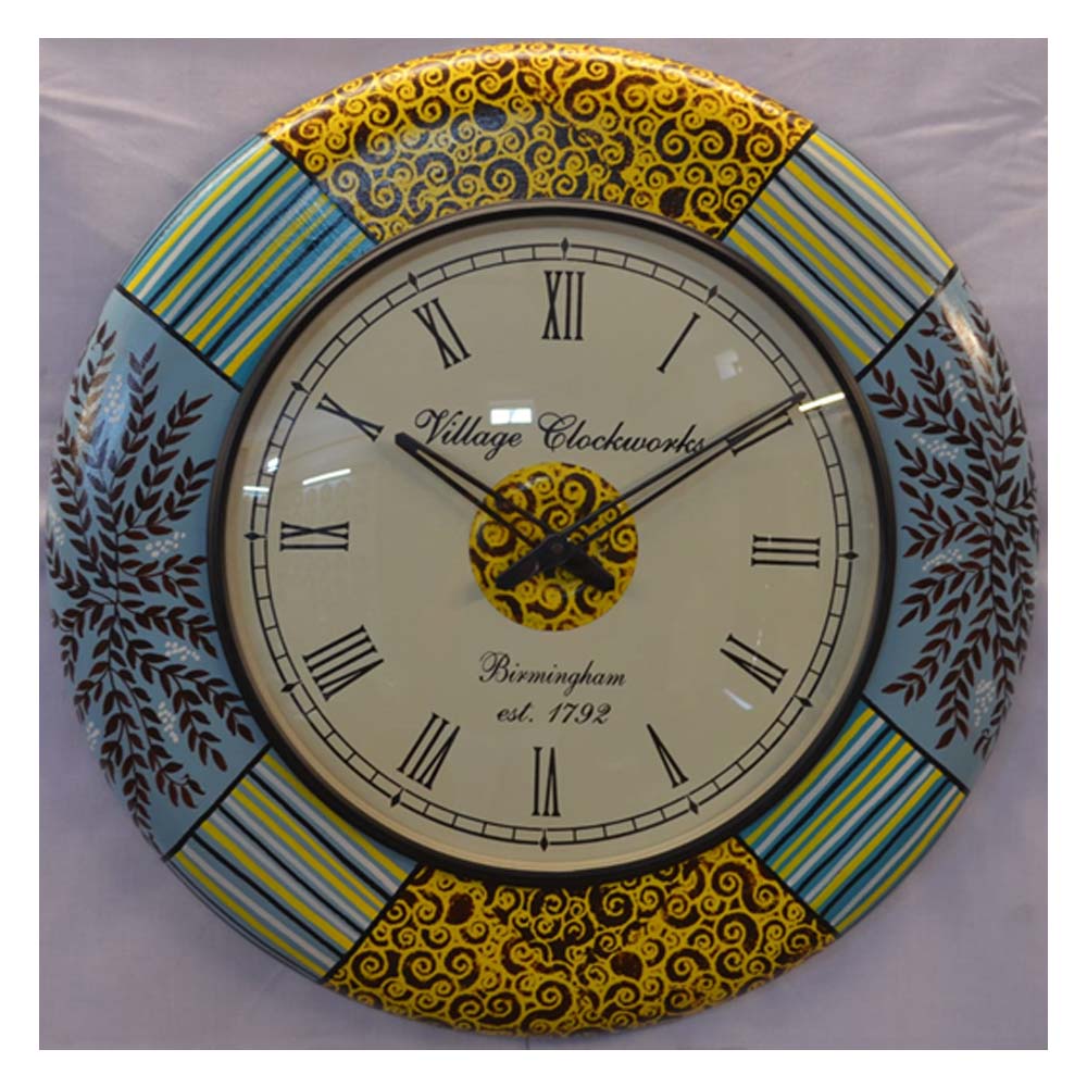 Wall Clock, NP-006, 
Wooden Base With Hand Paint Clock, Wall Clock - VT2226