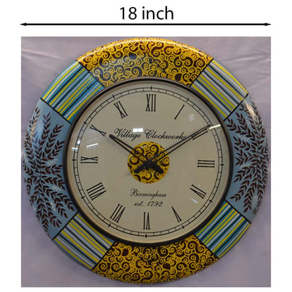 Wall Clock, NP-006, 
Wooden Base With Hand Paint Clock, Wall Clock - VT2226