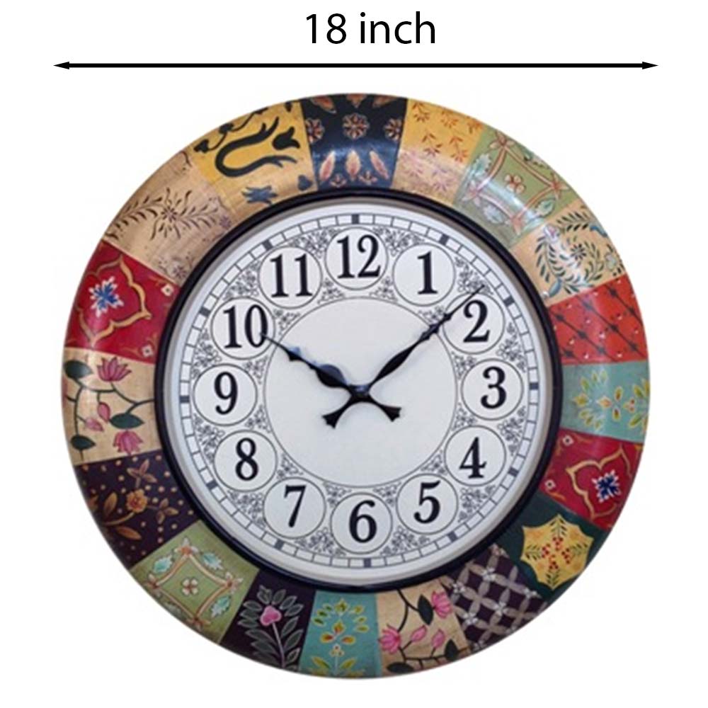 Wall Clock, NP-009, 
Wooden Base With Hand Paint Clock, Wall Clock - VT2229