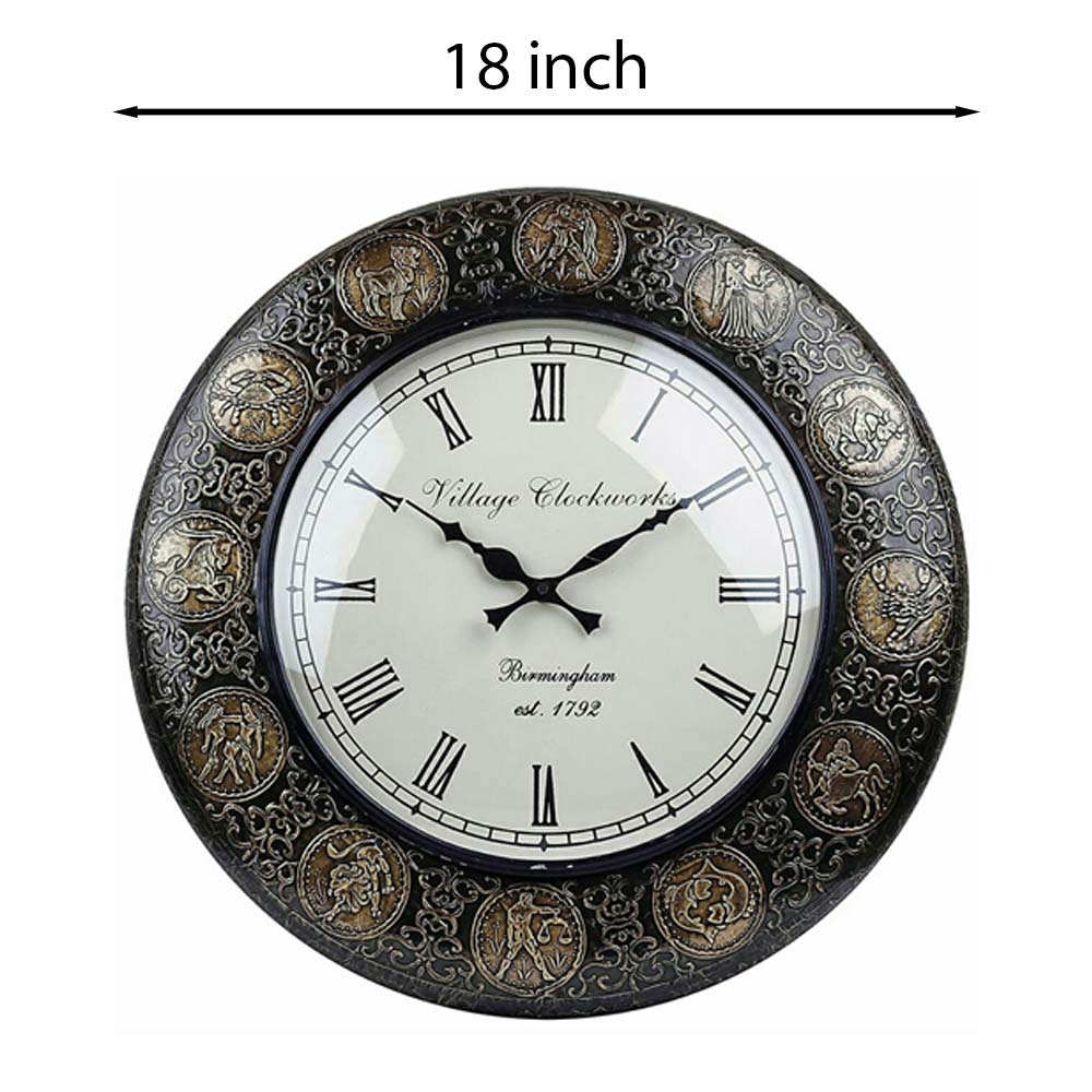 Wall Clock, NP-019, 
Wooden Base with Emboss Brass Clock, Wall Clock - VT2240