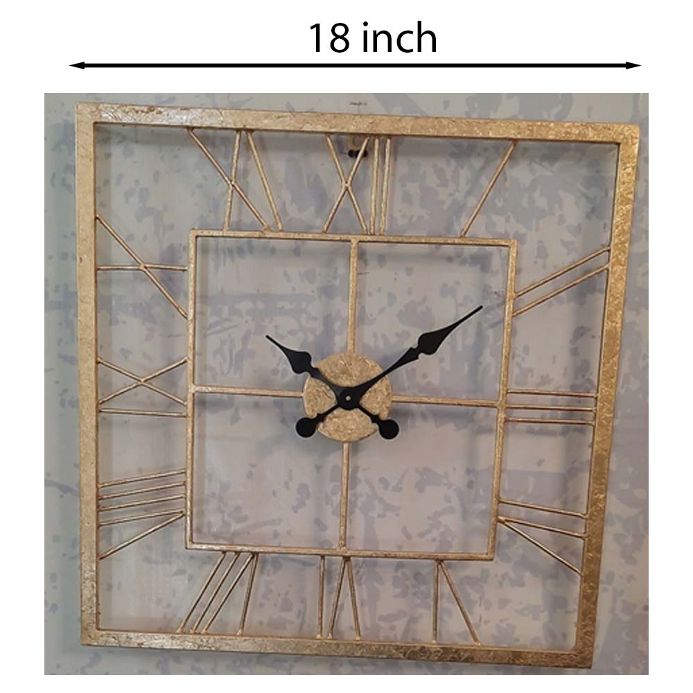 Wall Clock, NP-016 (NAVIKA PRODUCTION), 
Antique Iron Sqaure Clock, Wall Clock - VT2257