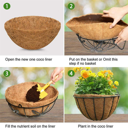 Hanging Plant (COIRGARDEN) � Coir Hanging Basket/Planter � 6 Inch-Pack of 4, hanging plant - VT 2268