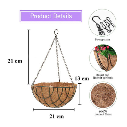 Hanging Plant (COIRGARDEN) � Coir Hanging Basket/Planter � 8 Inch-Pack of 2, hanging plant - VT 2270