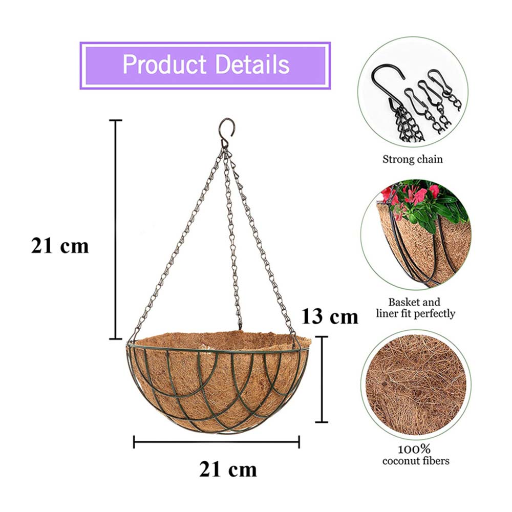 Hanging Plant (COIRGARDEN) � Coir Hanging Basket/Planter � 8 Inch-Pack of 2, hanging plant - VT 2270