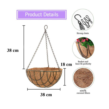 Hanging Plant (COIRGARDEN) � Coir Hanging Basket/Planter � 14 Inch-Pack of 4, hanging plant - VT 2277