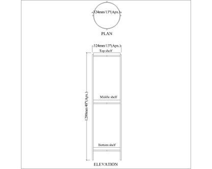 Planter Stand, Golden & White Color Plant Stand, MS Tube in White Finish, Planter Stand - VT2327