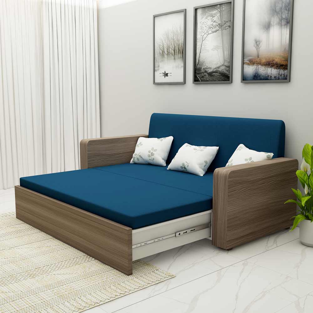 Sofa Cum Beds, Sofa Cum Beds in Blue Color, Sofa Cum Beds with Storage, Sofa Cum Beds - VT4066