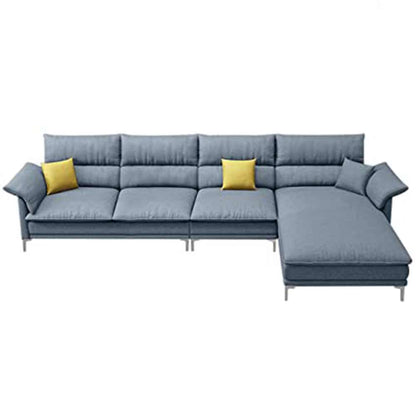 L Shape Sofa, L Shape Sofa in Grey Color, L Shape Sofa Set with Cushions, L Shape Sofa -VT4079