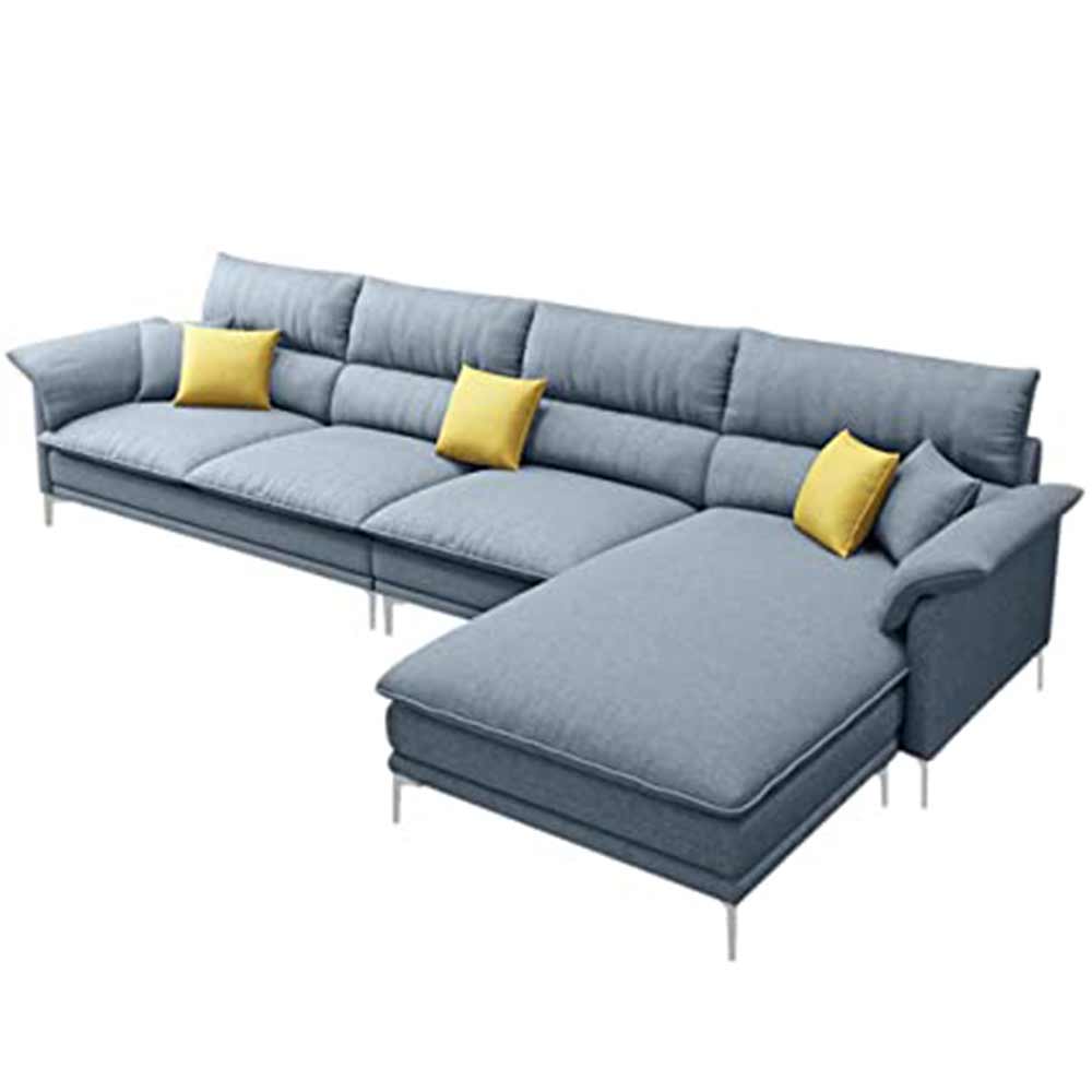 L Shape Sofa, L Shape Sofa in Grey Color, L Shape Sofa Set with Cushions, L Shape Sofa -VT4079