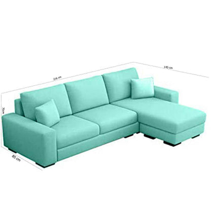 L Shape Sofa, L Shape Sofa in Green Color, L Shape Sofa Set with Cushions, L Shape Sofa -VT4091