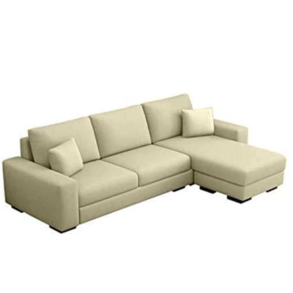 L Shape Sofa, L Shape Sofa in Beige Color, L Shape Sofa Set with Cushions, L Shape Sofa -VT4093