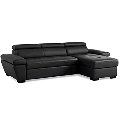 L Shape Sofa, L Shape Sofa in Black Color, L Shape Sofa Set with Cushions, L Shape Sofa -VT4095