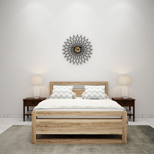 Queen Bed, Bed with Solid Wood, Bed with Light Brown Color, Queen Bed - VT5057