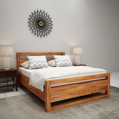 Queen Bed, Bed with Solid Wood, Bed with Brown Color, Queen Bed - VT5058