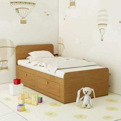 Single Bed, Sinle Bed in Wood Color, Single Bed for Kids, Single Bed - VT5063