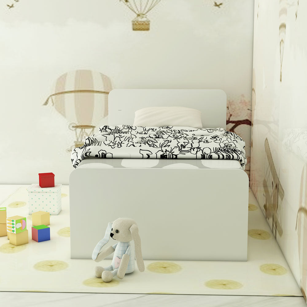 Single Bed, Sinle Bed in White Color, Single Bed for Kids, Single Bed - VT5064