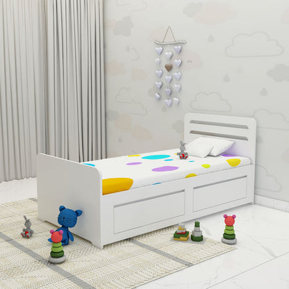 Panel Bed, Panel Bed in White Color, Panel Bed for Kids, Panel Bed - VT5065