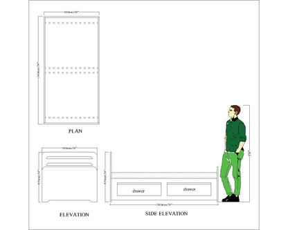 Panel Bed, Panel Bed in White Color, Panel Bed for Kids, Panel Bed - VT5065