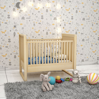 Crib, Crib in Wood Color, Crib for Kids, Crib - VT5067