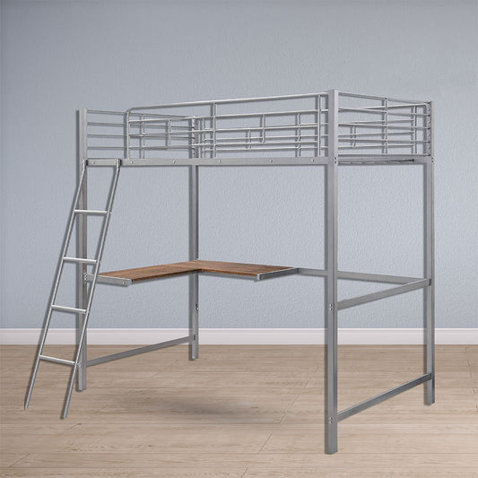 Bunk Bed, Bunk Bed in Grey Color, Bunk Bed with Table Shelf,  Bunk Bed - VT5079