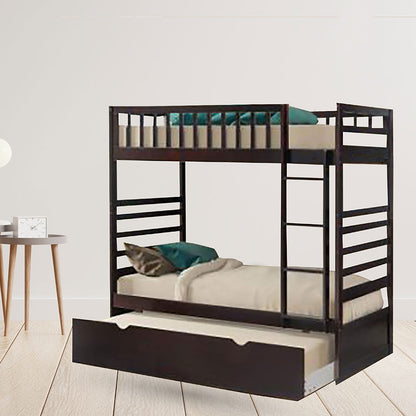 Bunk Bed, Bunk Bed in Brown Color, Bunk Bed with a Pull Out Bed,  Bunk Bed - VT5080