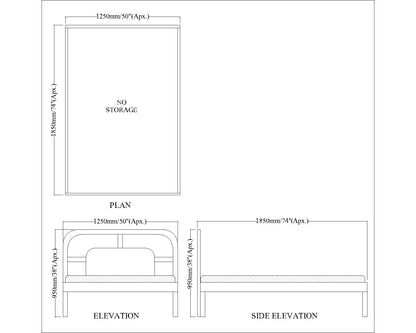 Bed, Queen Size Bed, Bed for Bedroom, Wooden Bed, Bed in White Color, Bed in Wooden Legs, Classical Bed, Bed - VT5084